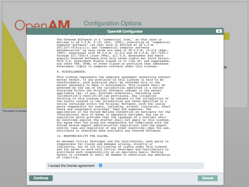 openam license default
