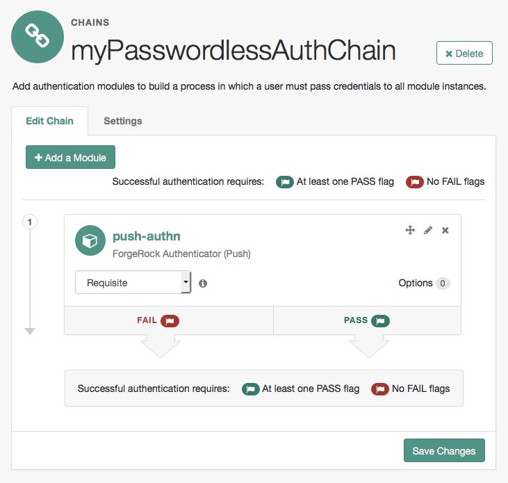 authn mfa passwordless chain modules