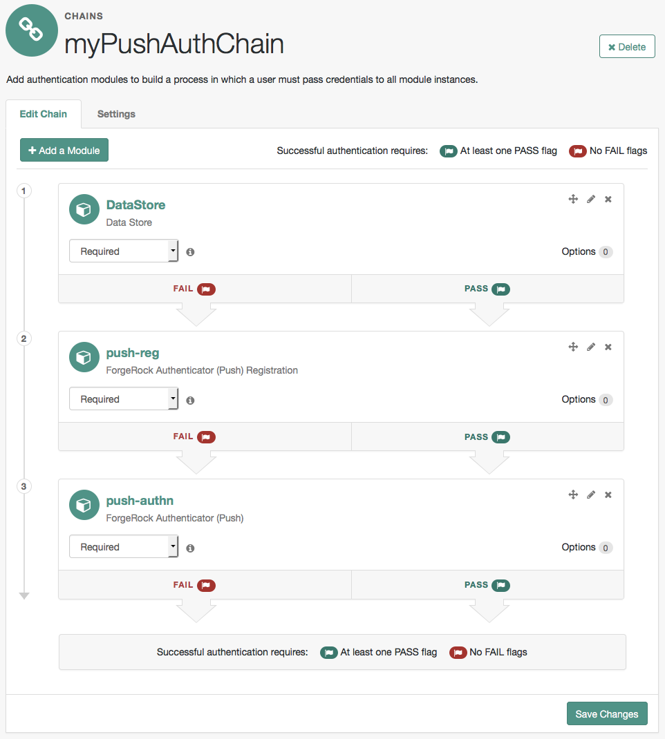 authn mfa push chain modules