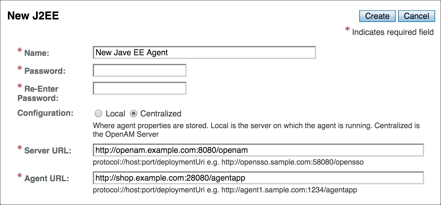 create jee agent profile