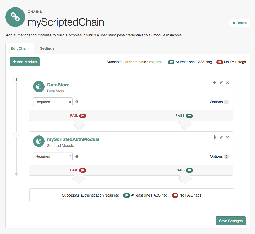 scripting sample chain