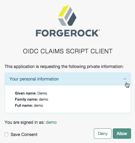 scripting sample oidc consent