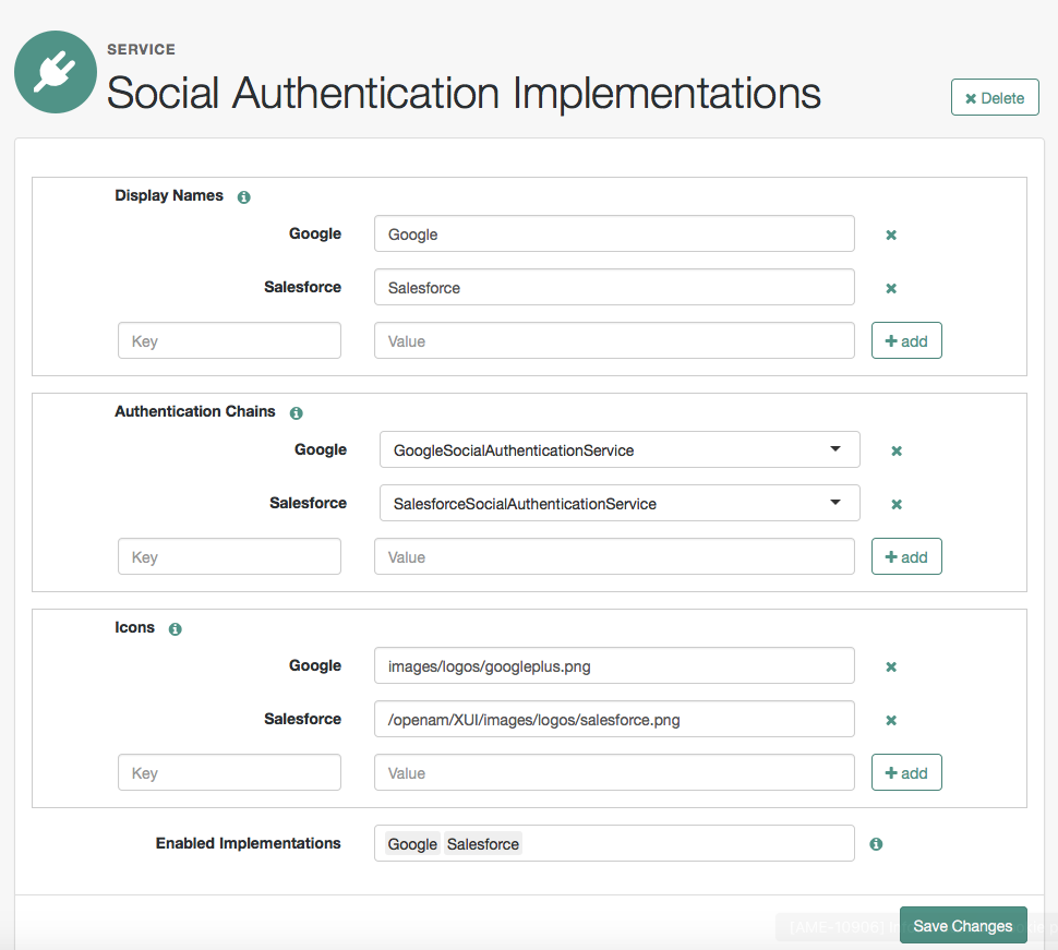 social authn implementations