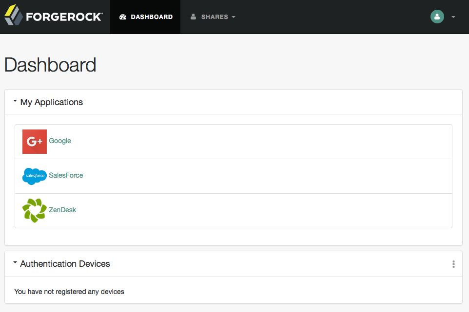 user dashboard