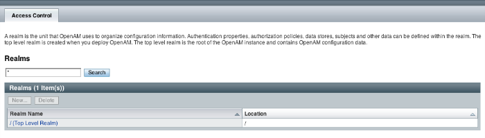 How the console looks to an administrator