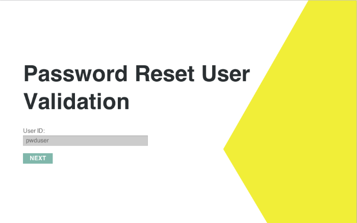 The OpenAM user validation page