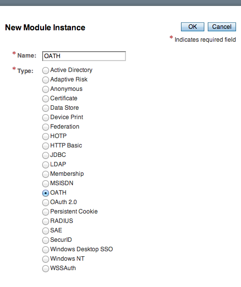 OpenAM authentication modules