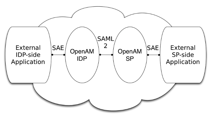 External applications use SAE to participate in federation.