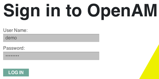 OpenAM Login Page