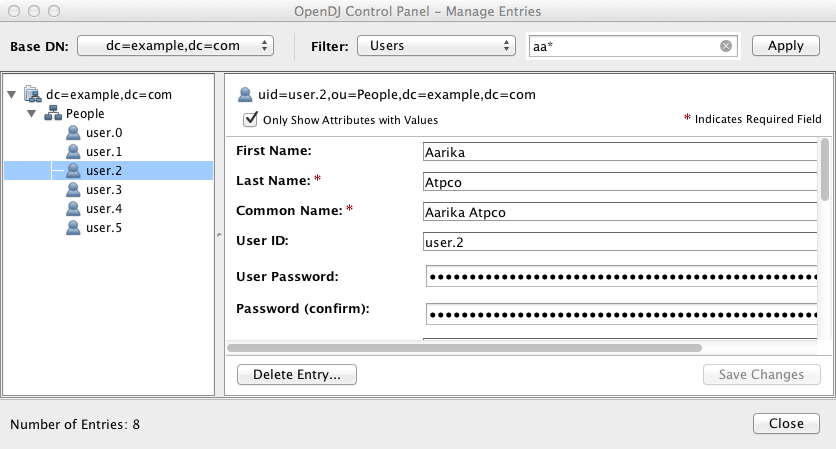 Manage Entries