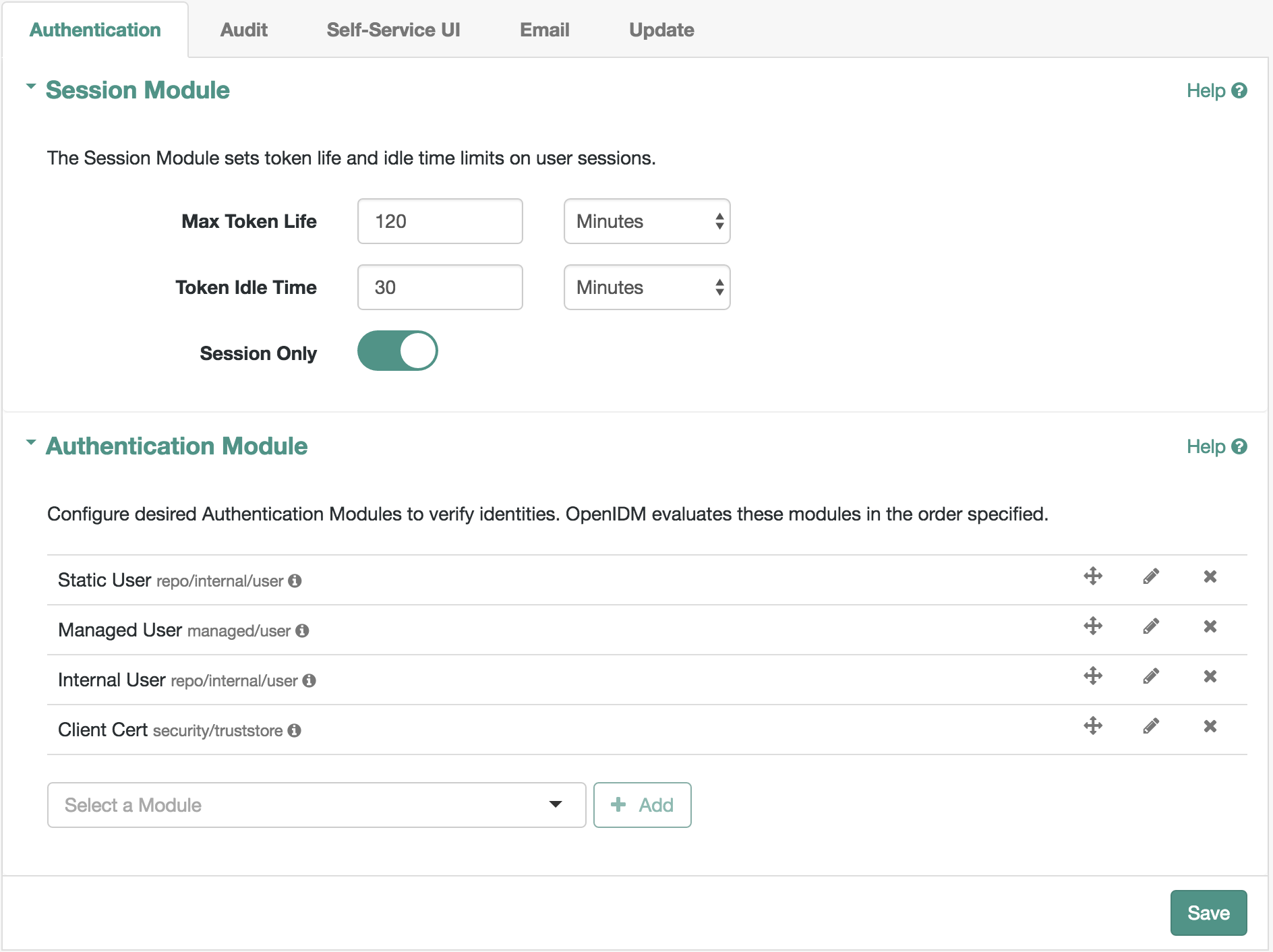 admin ui authentication