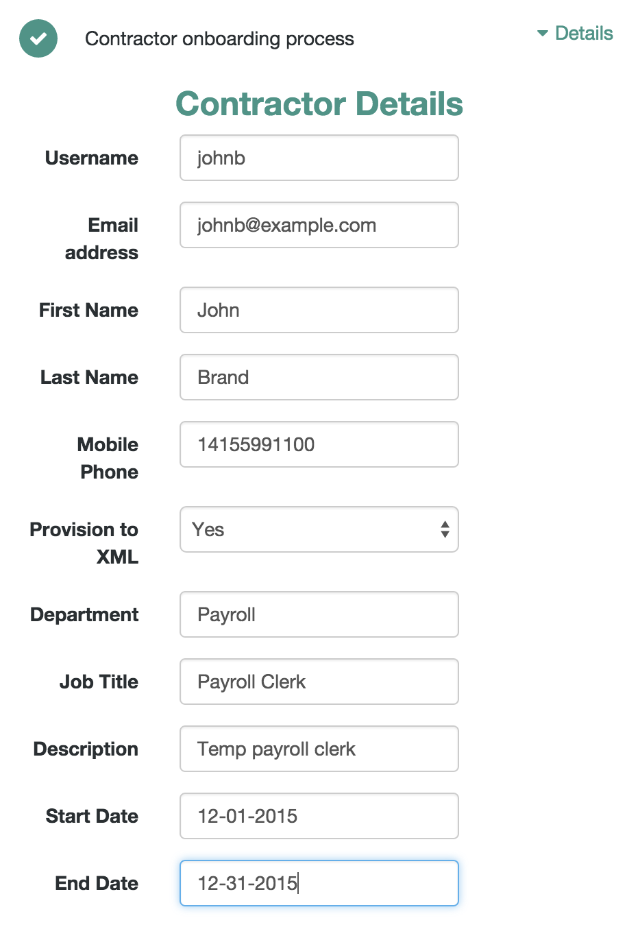 provisioning add user