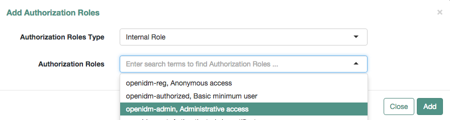 openidm admin role