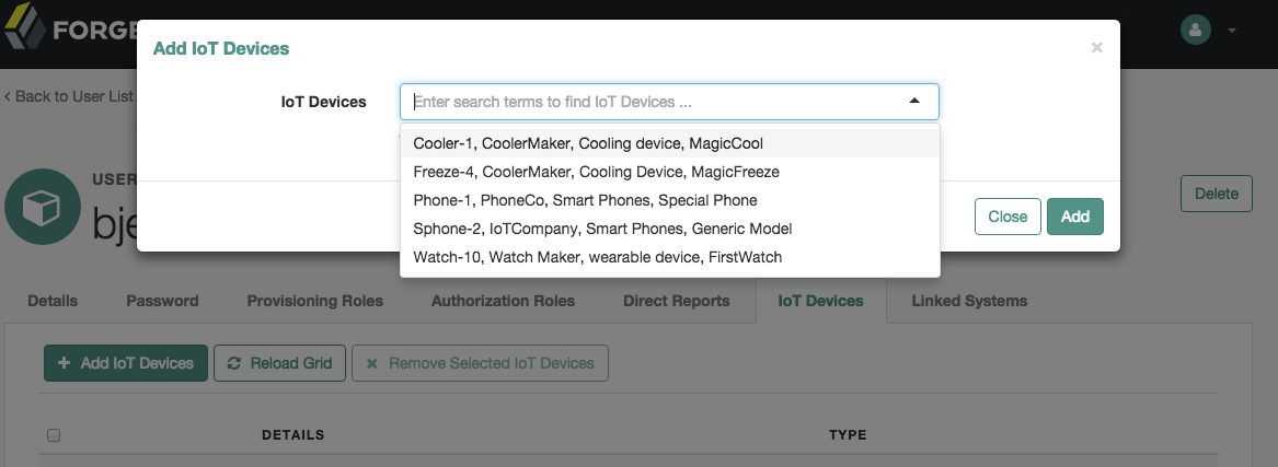 ui user iot device